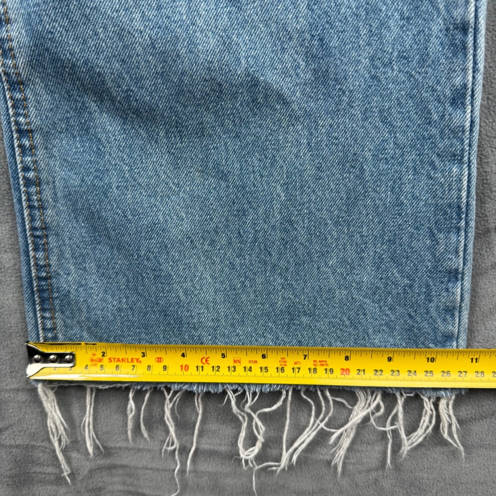 BDG Urban Outfitters Wide Leg Jeans 25 Ripped Distressed Frayed Hem Light Wash - Picture 6 of 11